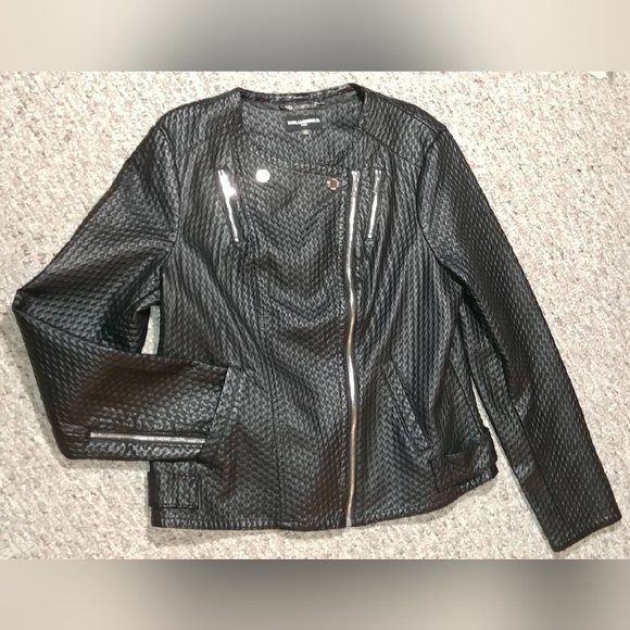 Karl Lagerfeld quilted moto jacket - Picture 2 of 10